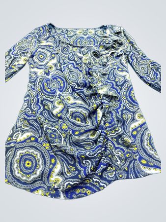 Paisley Print Ruffle Tunic