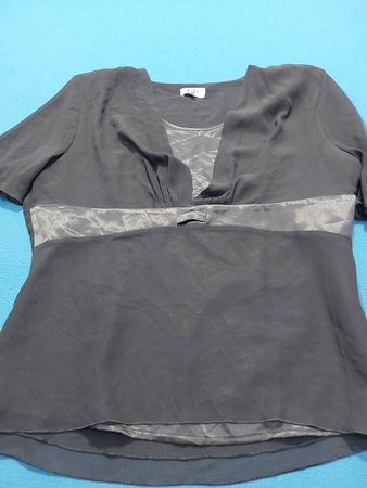 VNK Fashion Damen Schwarze Transparente Bluse