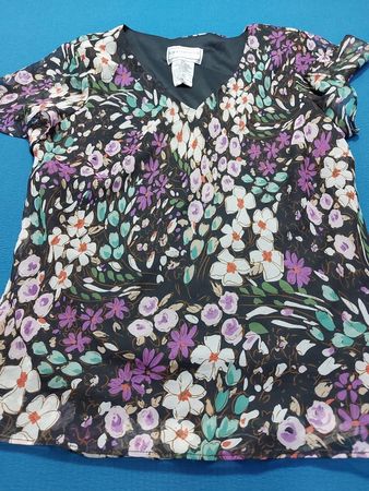 Karin Stevens Petites Floral Print Top