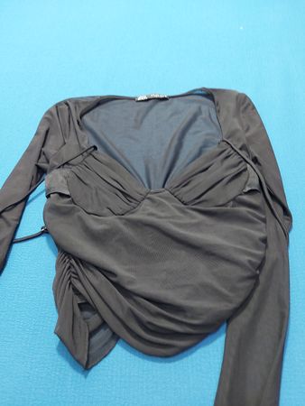 Zara Raffung Langarmtop