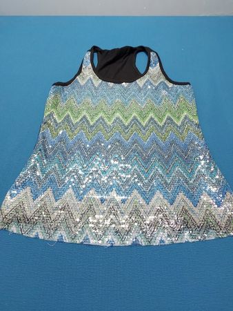 iz Byer Pailletten Zig Zag Tanktop