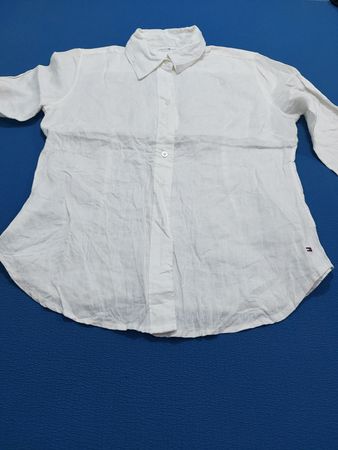Tommy Hilfiger Weißes Langarmhemd mit Knopfverschluss