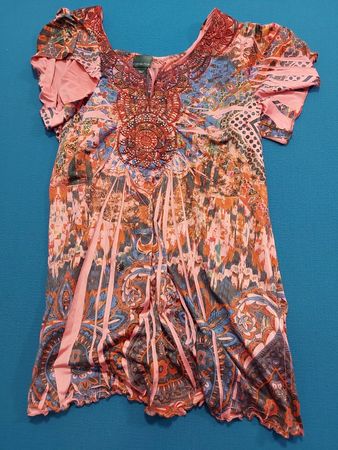 COVINGTON M/M Pink Printed Embellished Tunic Top