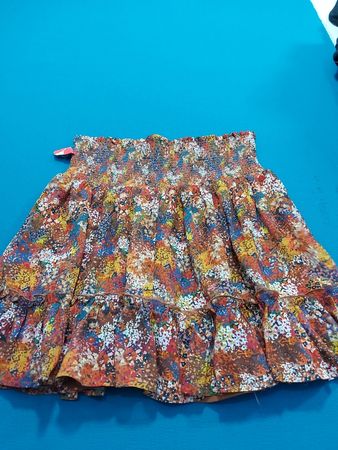 Smocked Waist Tiered Ruffle Skirt