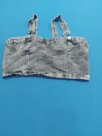 C'est Moni Denim Bustier Top