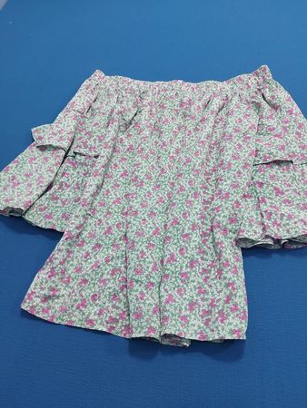 Aura Damen Off-the-Shoulder Blumendruck Oberteil Größe XXL