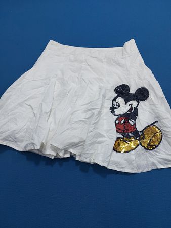 Hei Hei Weißer Rock mit Mickey Mouse Paillettenapplikation