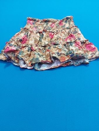 Olivageous Floral Smocked Ruffle Mini Skirt