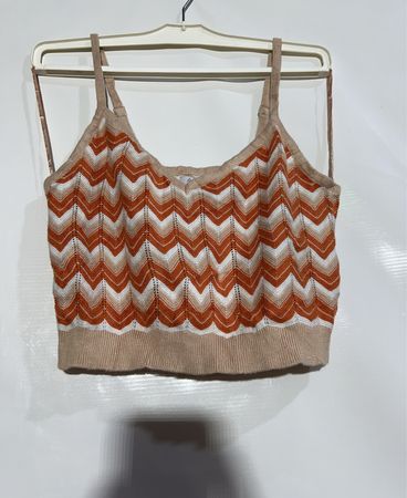 AMISU Strickwaren Cami-Top mit Zickzackmuster