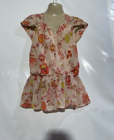 MNG Floral Peplum Bluse