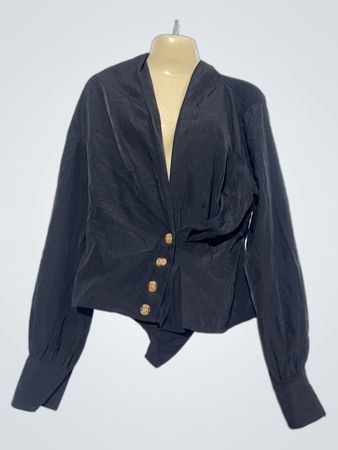 Pimkie Collection schwarze Bluse mit Knopfleiste