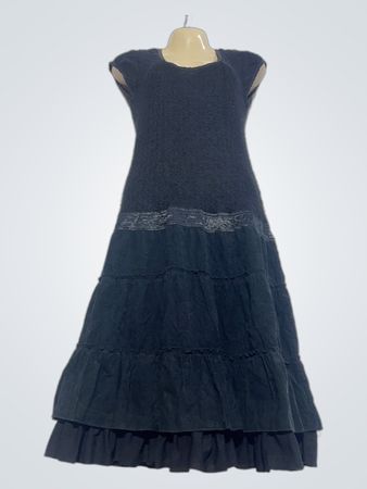 Promod Schwarzes Stufiges Maxikleid