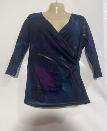 Coldwater Creek Damen Wickelshirt mit Druck