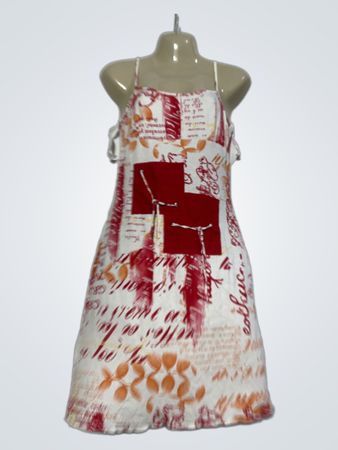 Cafe Theatre Women's White Graphic Print Dress