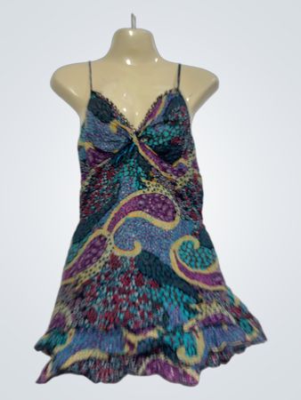 Paisley-Print-Spaghettiträgerkleid
