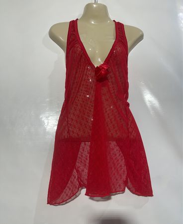 Rote Spitzen-Babydoll