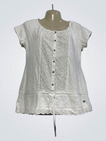 Street One weiße bestickte Tunika-Bluse