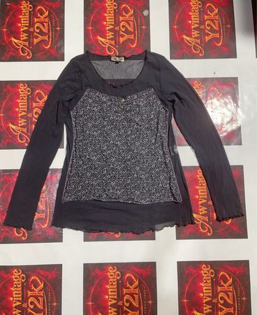 A Frauen Langarm Mesh-Top