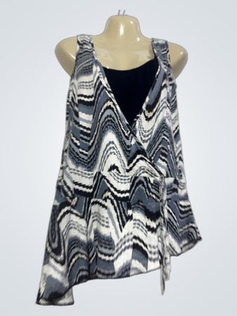 Shana ärmelloses Wickeloberteil mit abstraktem Print