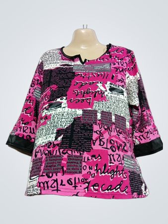 Fashion Express Grafikdruck 3/4-Ärmeliges Oberteil