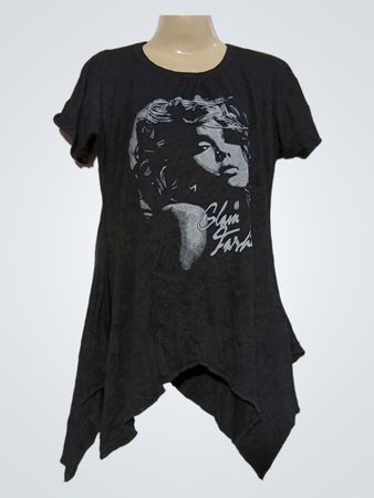 Glam Fashion schwarzes Grafik-T-Shirt