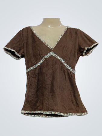 Zara Traf Blumenmuster Kurzarm-Oberteil