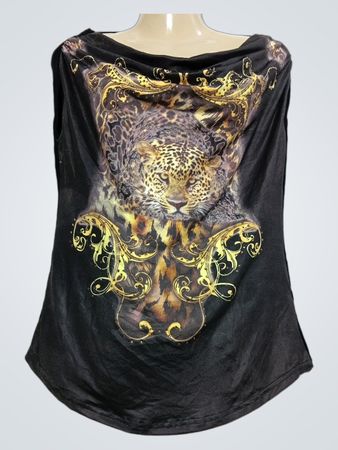 Via Sode Paris Leo-Print-Top