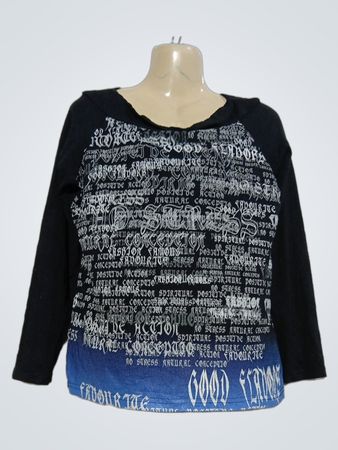 COVED Langarm-T-Shirt mit „GOOD FLAVOUR“ und Textdruck