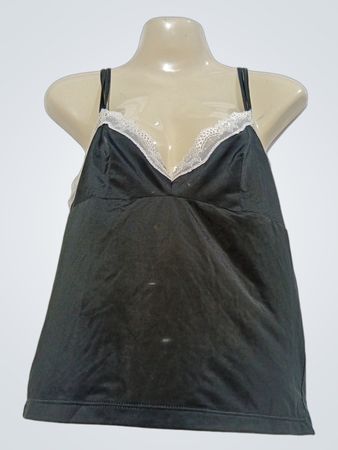 Maintenant schwarze Camisole mit Spitzenbesatz