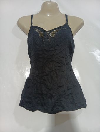 Undiz Black Lace Trim Cami Top