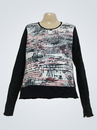 ici & maintenant Langärmeliges T-Shirt mit Grafikdruck