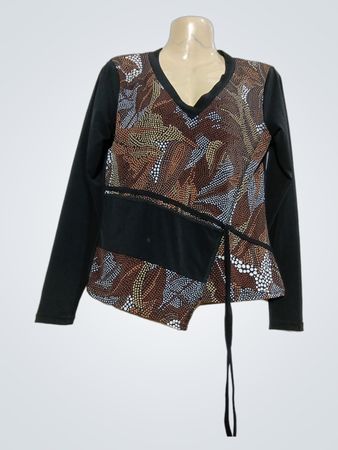 Langarmshirt mit abstraktem Print