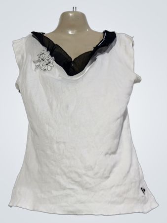 Roxy weißes ärmelloses Top mit Blumenmuster