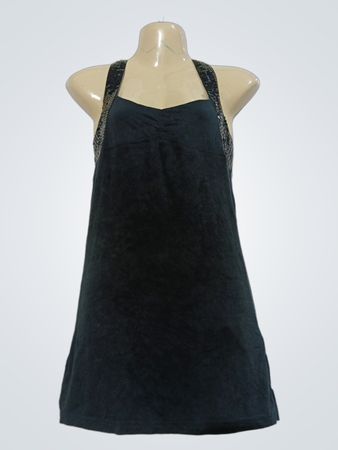 Schwarzes Neckholderkleid