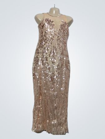 MISS ORD Paillettenverziertes Maxikleid