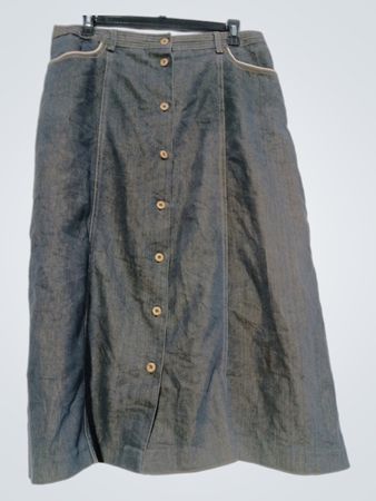 INFLUX Denim Rock mit Knopfleiste vorne