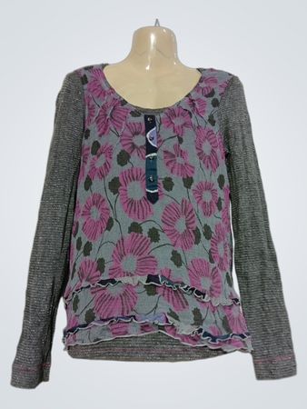 One Step Floral Print Langarmtop