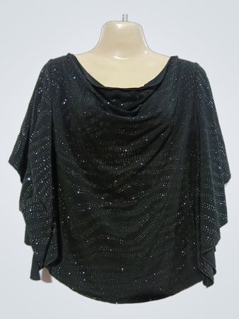 Marina Paris schwarzes verziertes Top