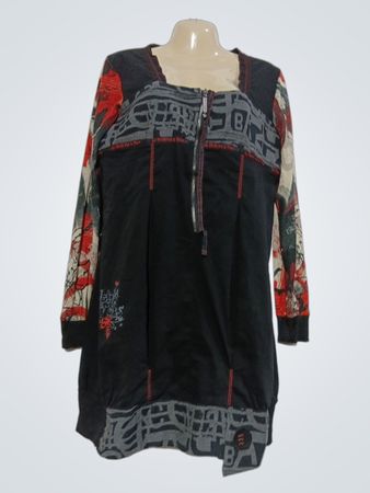 LA MODE EST A VOUS Damen Langarmshirt mit Grafikprint
