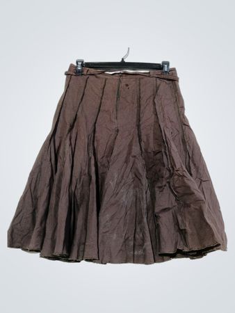 Clara Villi Brown Pleated Skirt Size 38