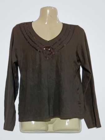 Kiabi Woman Langärmeliges Oberteil mit Paillettenbesatz