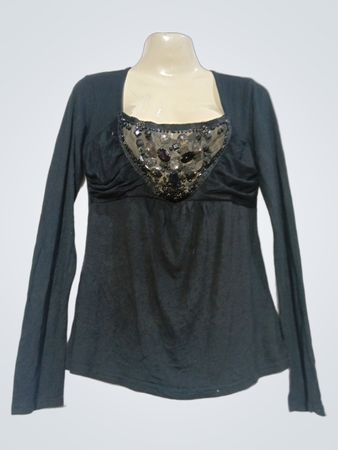 Naf Naf Long-Sleeve verziertes Oberteil