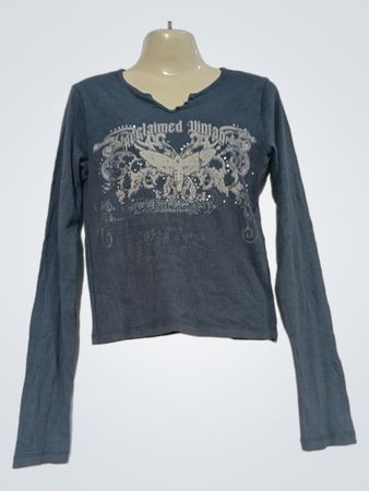 Wiederverwertetes Vintage-Oberteil mit langen Ärmeln