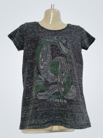 Graues T-Shirt mit Slytherin-Grafik