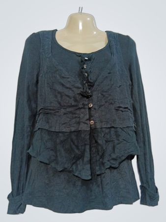 DDP Damen Langarm-Lagenlook-Oberteil