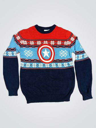 Marvel Captain America Weihnachtspullover