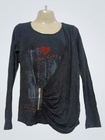 SISTEMIX I love the City Grafikdruck Langarm-T-Shirt