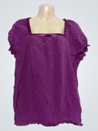 Etam Purple Kurzarm-Oberteil