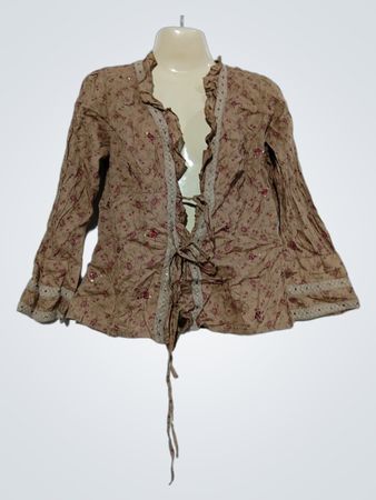 heine Blumenmuster-Bluse mit Rüschen