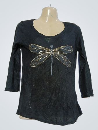 Etam Langarmshirt mit Libellen-Print